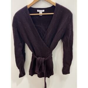 Athleta Alpine Wrap Sweater SIZE XS Spiced Cabernet
